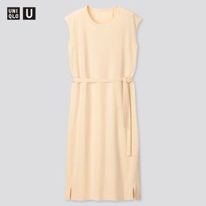 Uniqlo Belted Crew Neck Dress